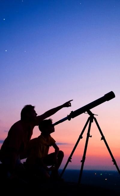 Looking Through Telescope